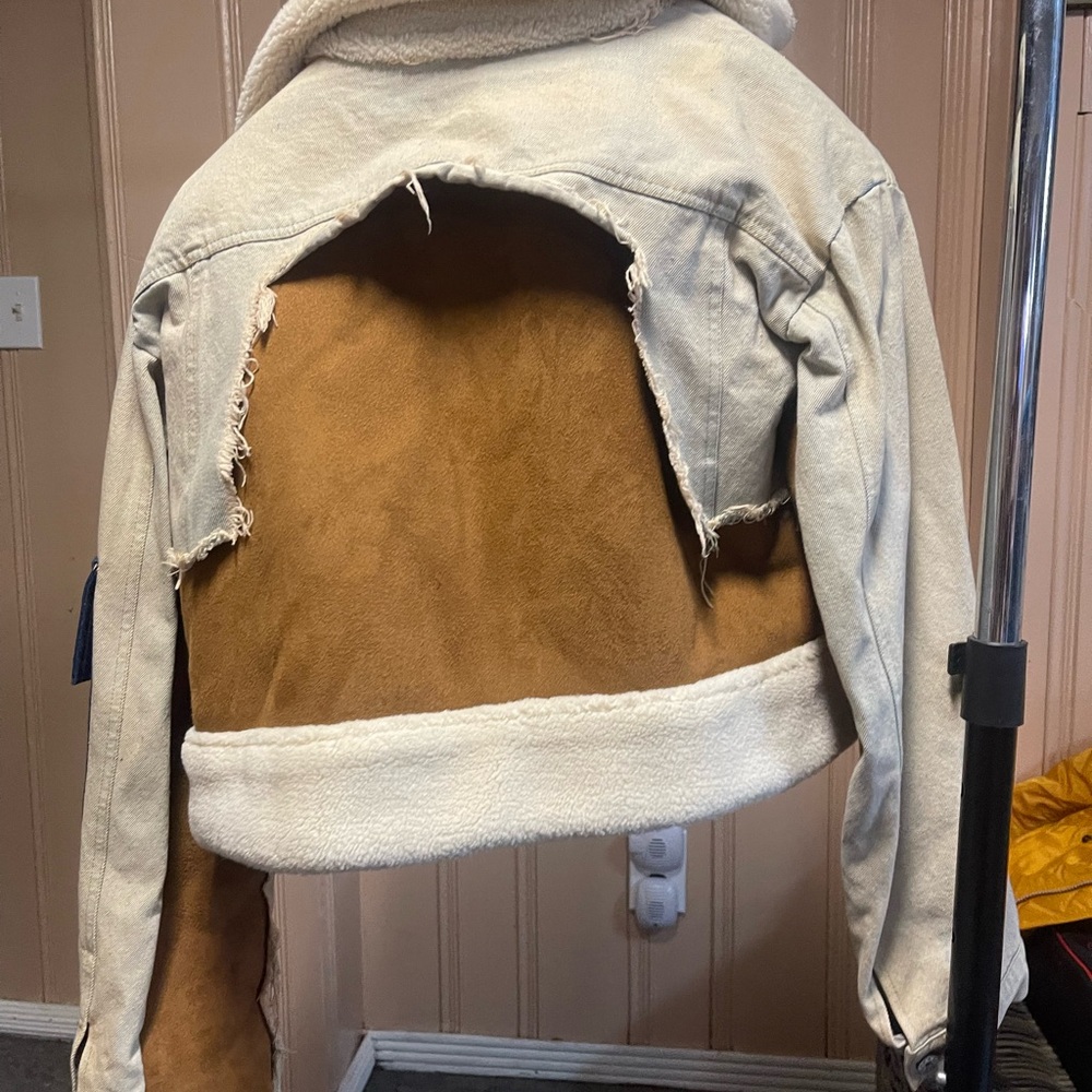 Women's Cozy Patchwork Teddy Jacket - image 2